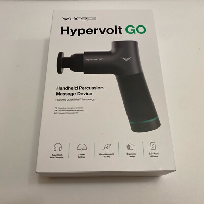 Authentic Hyperice Hypervolt Go Handheld Percussion Massage Model #55000-001-00