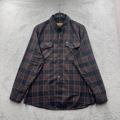 Dixxon Flannel Co Form And Function Shirt Mens XXL Black Brown Plaid Long Sleeve