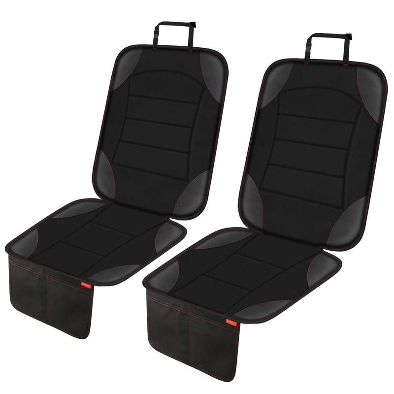 2Pc Car Seat Protector  Waterproof Non-Slip Mat w/ Pockets for...