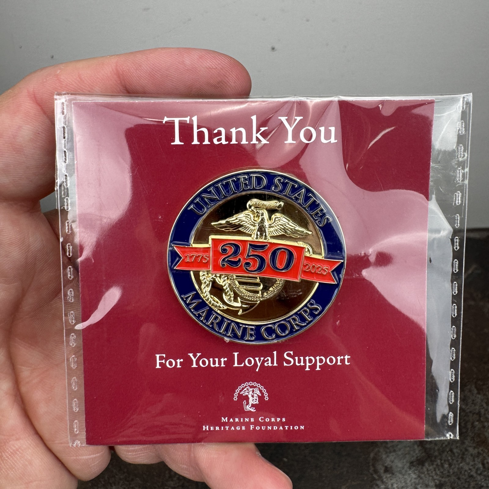 USMC 250th Anniversary 2025 Marine Corps Heritage Foundation Challenge Coin