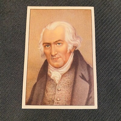 1938 Gutermann Trade Card #60 James Watt Horsepower Steam Engine Copying Machine