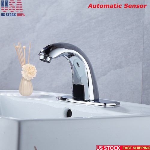 Automatic Sensor Bathroom Faucet With Control Box And Temperature Mixer