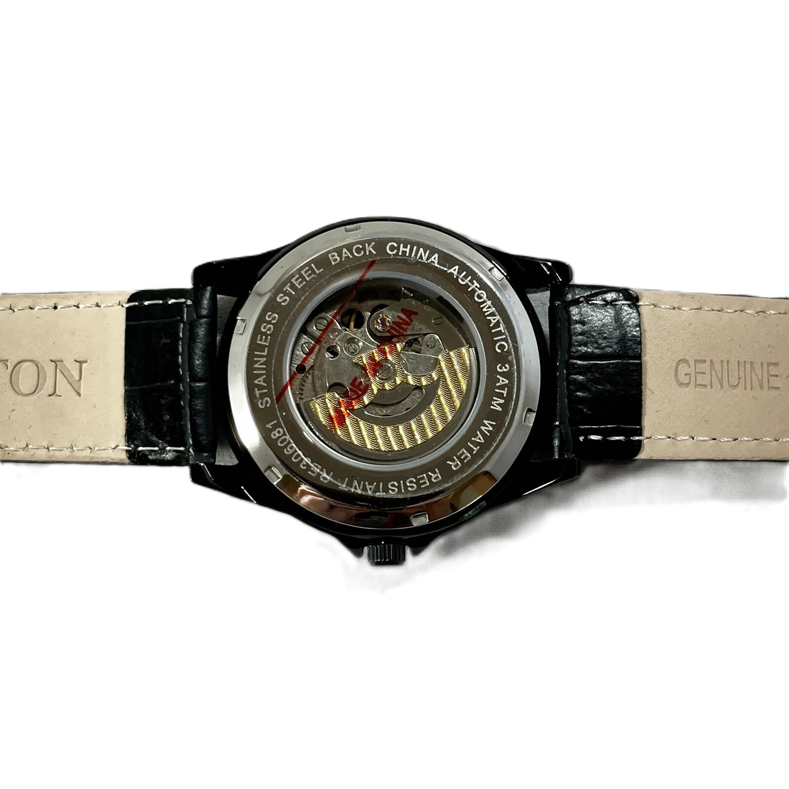 Pre-owned Croton Men's Watch Reliance Automatic Timepiece Black 306081bk