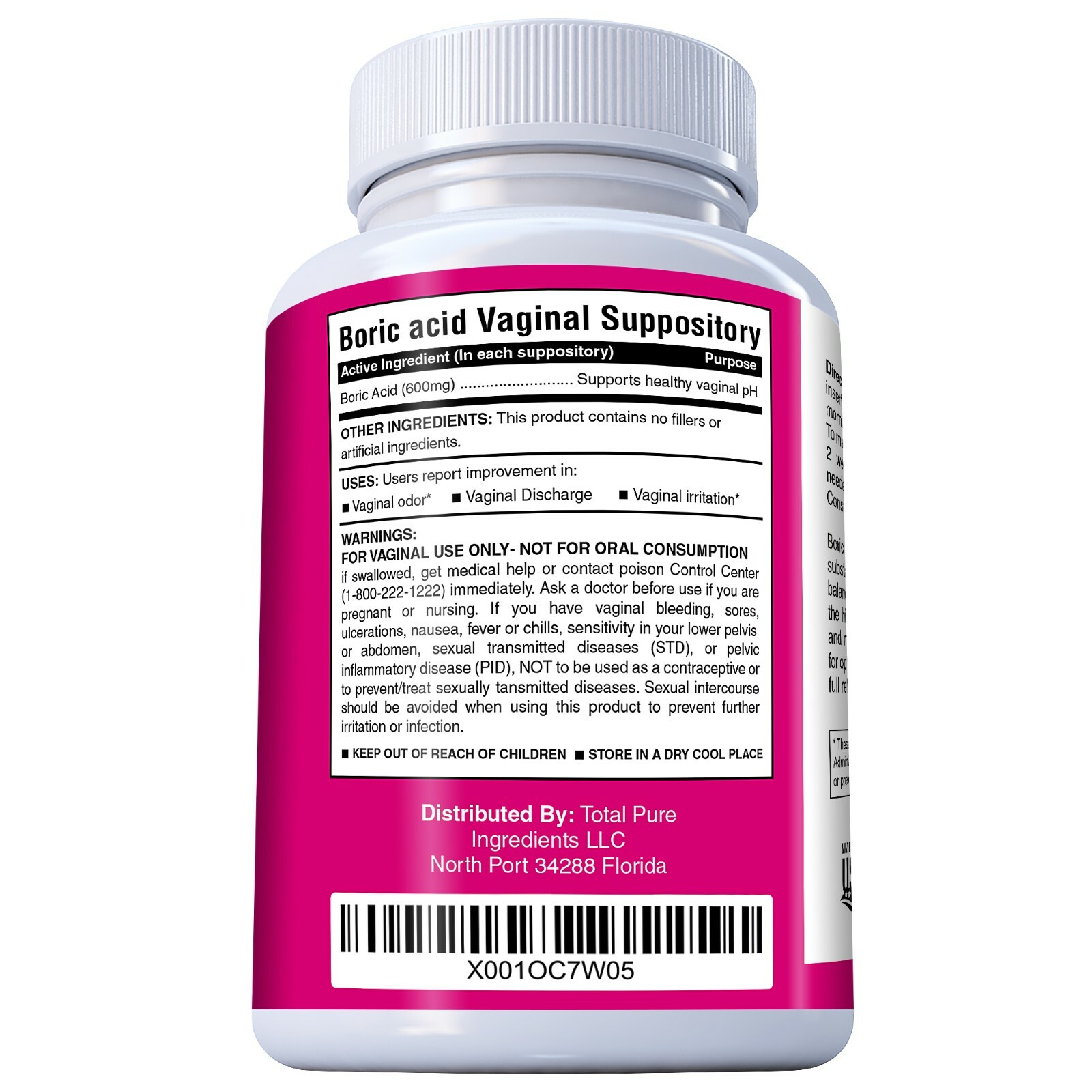 HARMONY 600MG  VAGINAL SUPPOSITORIES YEAST INFECTION BV MADE IN USA (30 CT)