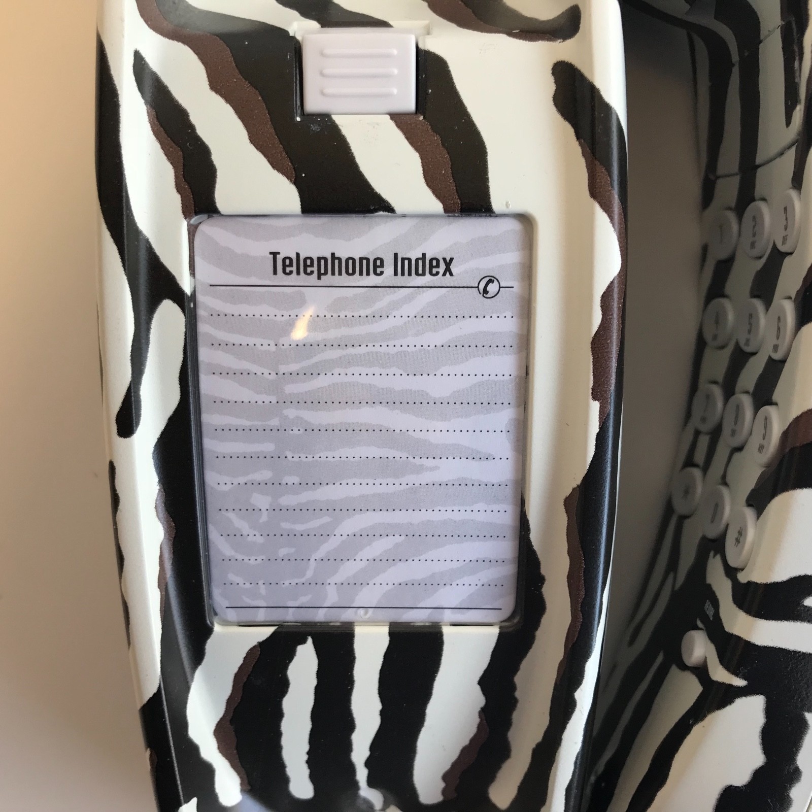 Trim Line Phone Zebra Print Design
