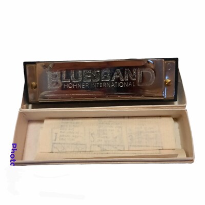 HOHNER BLUESBAND INTERNATIONAL HARMONICA C Key Original Box Vintage 
