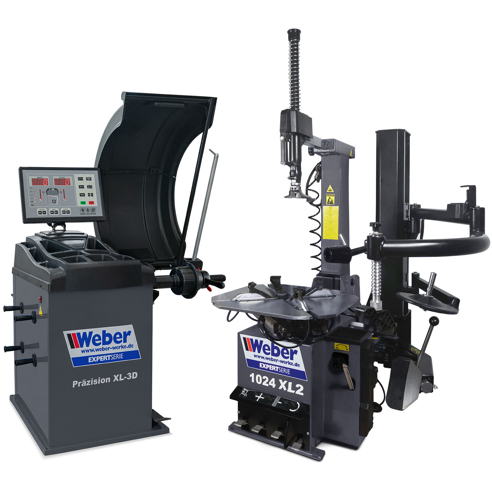 Weber Reifenmontiermaschine 1024-XL-2HP Radwuchtmaschine Präzision-XL 3D PKW KFZ