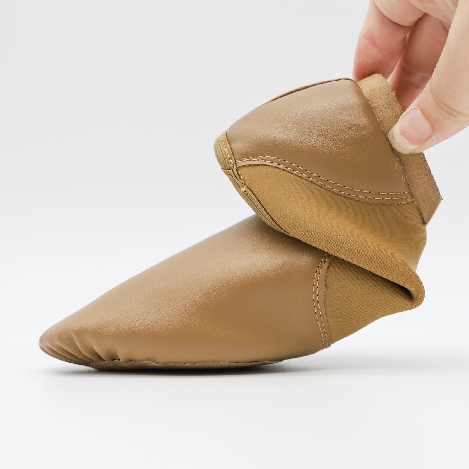 DY Professional Split Sole Dance Shoes Tan Elastic Jazz Shoes for Boys and Girls