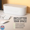 D-Line Cable Management Box, Power Strip Holder, Floor Outlet Hiders, Desk Cord Organizer, Cover TV Wires, Wire Storage – 16.5 in (Length) x 6.5in (Width) x 5.25in (Height) - Large, White