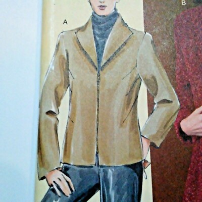 Vogue Jacket Zipper Pockets Sizes DEF Med Lge V7976  Sewing Pattern Uncut