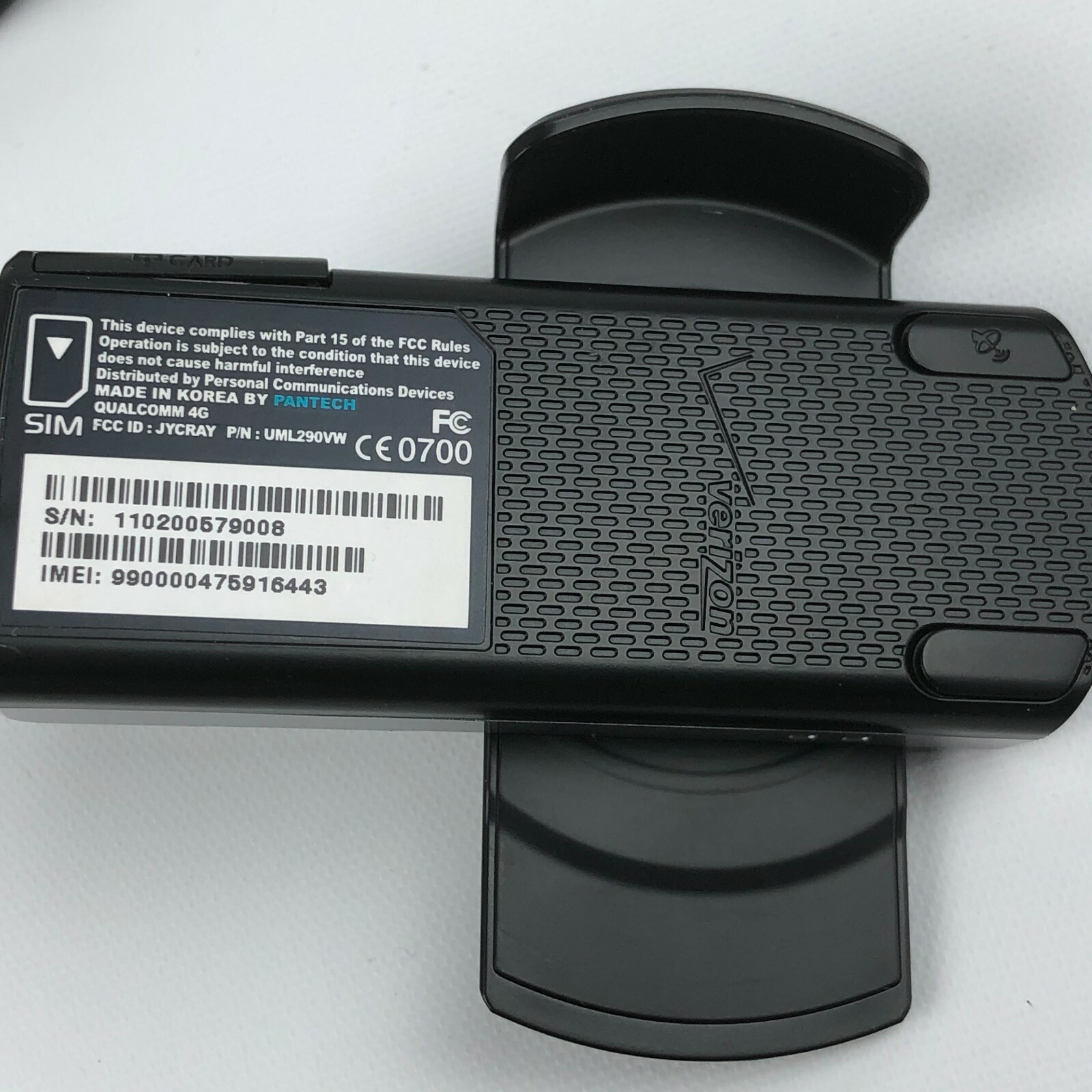 VERIZON PANTECH UML290VW USB BROADBAND MODEM AIRCARD 4G LTE BLACK