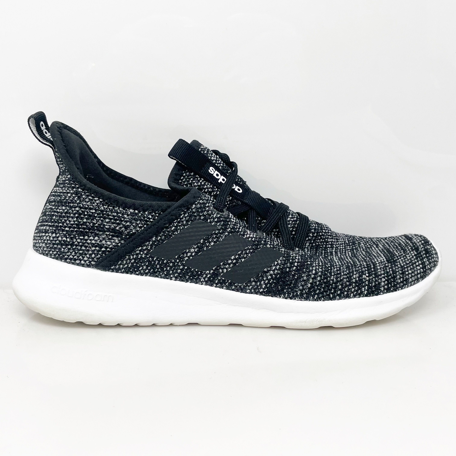 

Adidas Womens Cloudfoam Pure DB0694 Черные кроссовки для бега Размер 8,5, Черный, Cloudfoam Pure
