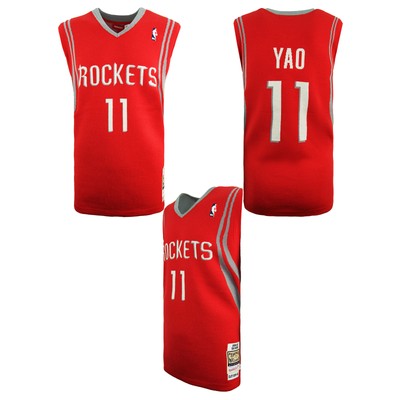 Pre-owned Mitchell & Ness X Clot Houston Rockets Yao Ming Vest Swingman Jersey Nnbjbw18069 In Gray