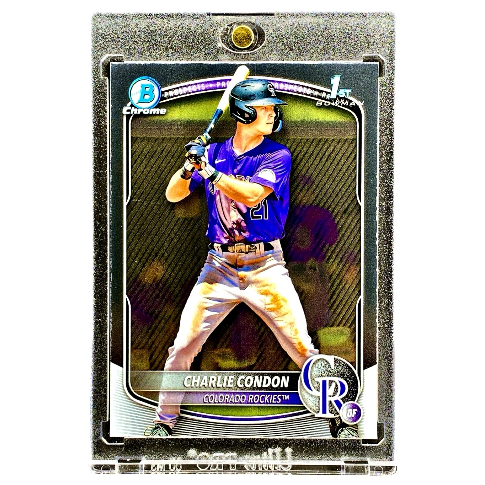 Charlie Condon 1st Bowman Chrome Rockies Prospect Silver Finish w/Holder 🔥
