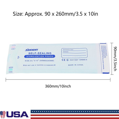 200pcs Dental Self-Sealing Sterilization Pouch Bags for Instrument Self-Seal Bag