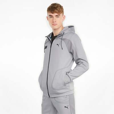 

Puma Mapf1 Толстовка с капюшоном на молнии Мужская серая повседневная спортивная верхняя одежда 5318, Grey, Puma Mapf1 Hooded Sweat Full Zip Jacket