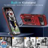 DEERLAMN Case for Google Pixel 9/9 Pro with Slide Camera Cover+Screen Protector(1 Pack), Rotated Ring Kickstand Military Grade Shockproof Protective Cover-Red