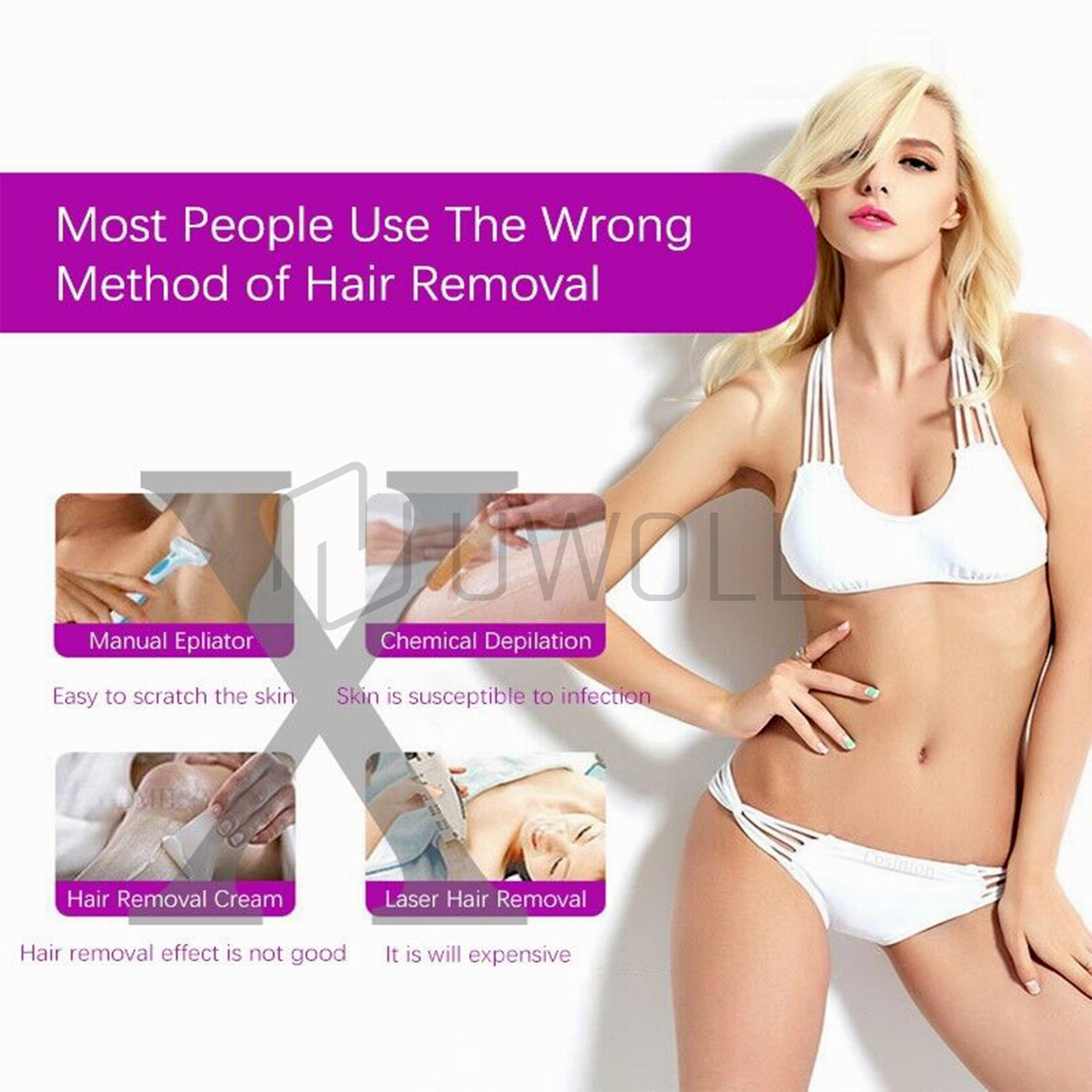Epilator Women Painless Touch Facial Body Hair Removal Depilator Shaver Trimmer