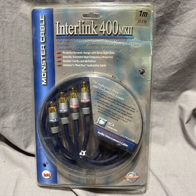 Monster Cable Interlink 300 MKII, 2M  /  RCA audio cable Broken Box!