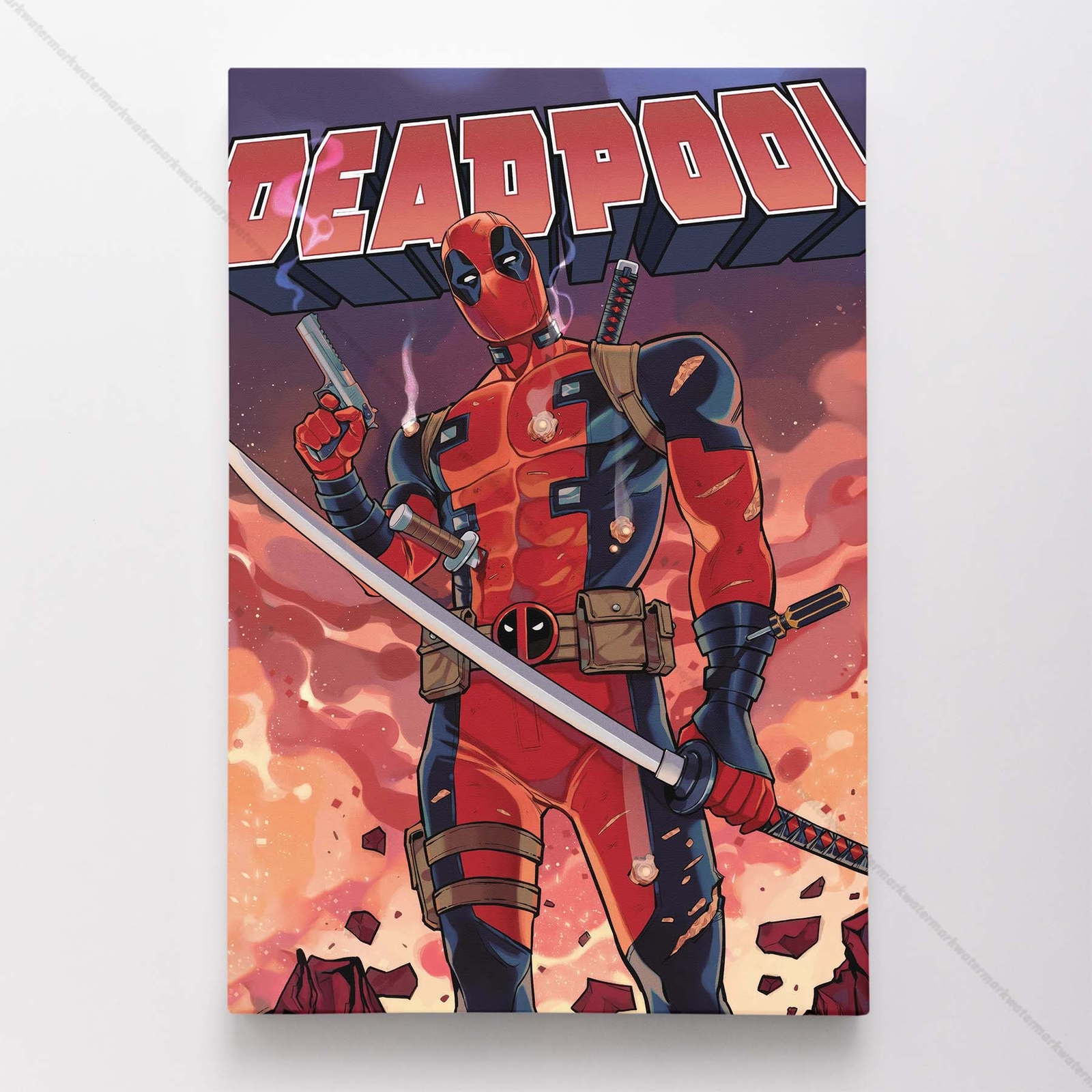 Deadpool Poster Canvas Marvel Comic Book Cover Art Print #16754