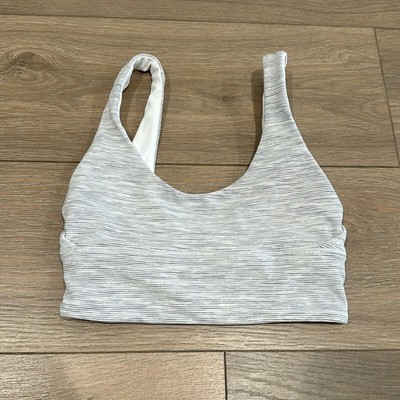 LULULEMON White Space Nimbus Align Reversible Light Support A/B Cups Bra Size 2
