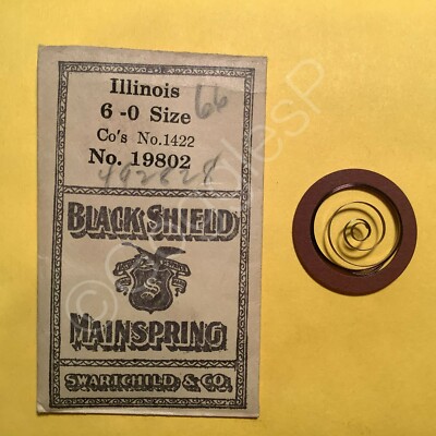 NOS Mainsprings for Illinois Watches 21/0s to 8s - Select A Style/Size