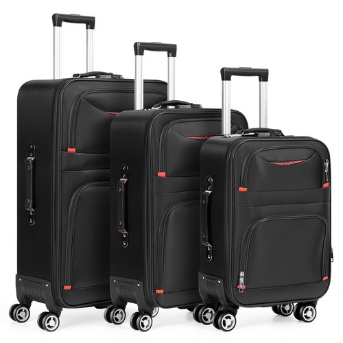 Set Suitcase Expandable Spinner Softshell 20/24/28 In Travel