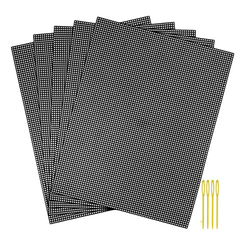 5PCS Clear Plastic Canvas Embroidery Grid Sheets Cross Stitch DIY Mesh