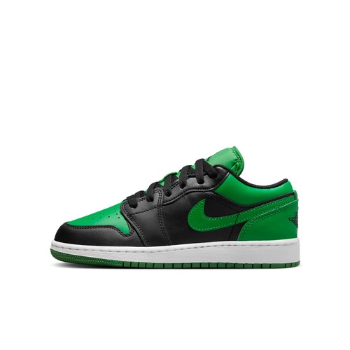 

[553560-065] Air Jordan RETRO 1 LOW LUCKY GREEN (GS) для начальной школы, Black/black/lucky green/white