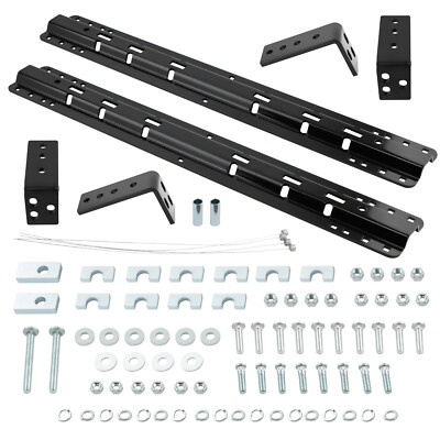 5th Fifth Wheel Mounting Bracket Rail Kit Trailer Hitch Mount Set Universal