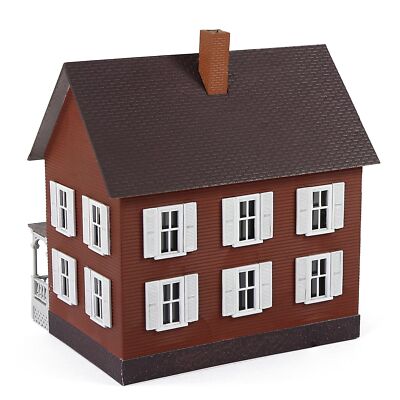 1 Unit HO Scale Model Village House Building Assembled Painted Railway Layout
