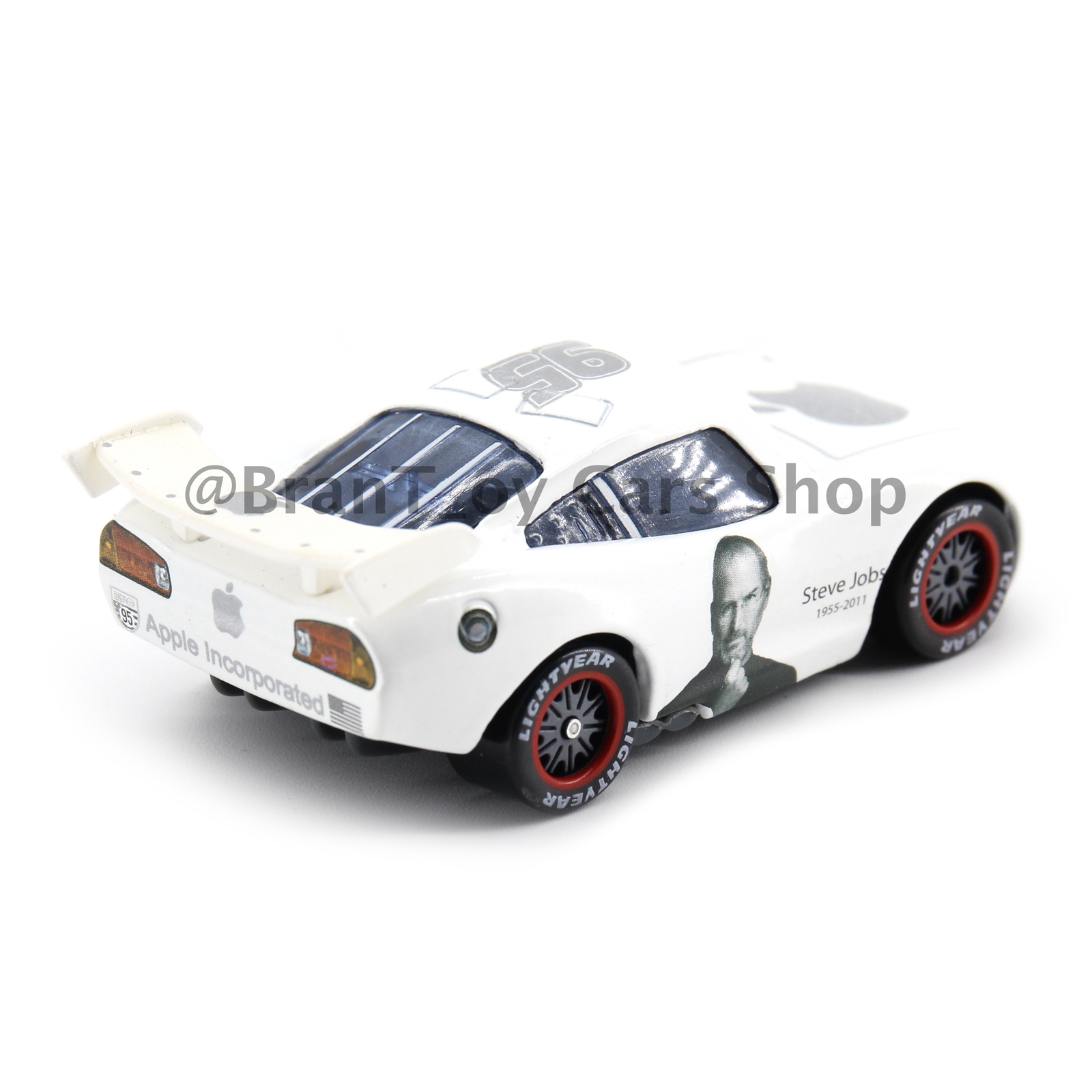 Disney Pixar Cars Rare No.95 Apple Steve Jobs Lightning McQueen Diecast Toy Car