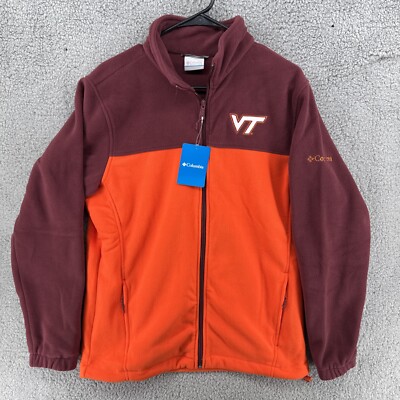 Columbia Flanker III Fleece Virginia Tech Hokies Logo Jacket Men's Sz Medium NWT