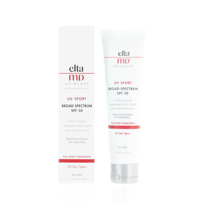 Elta MD UV SPORT Broad Spectrum SPF 50 85g 3oz EXP 6/2026 NEW FAST SHIP