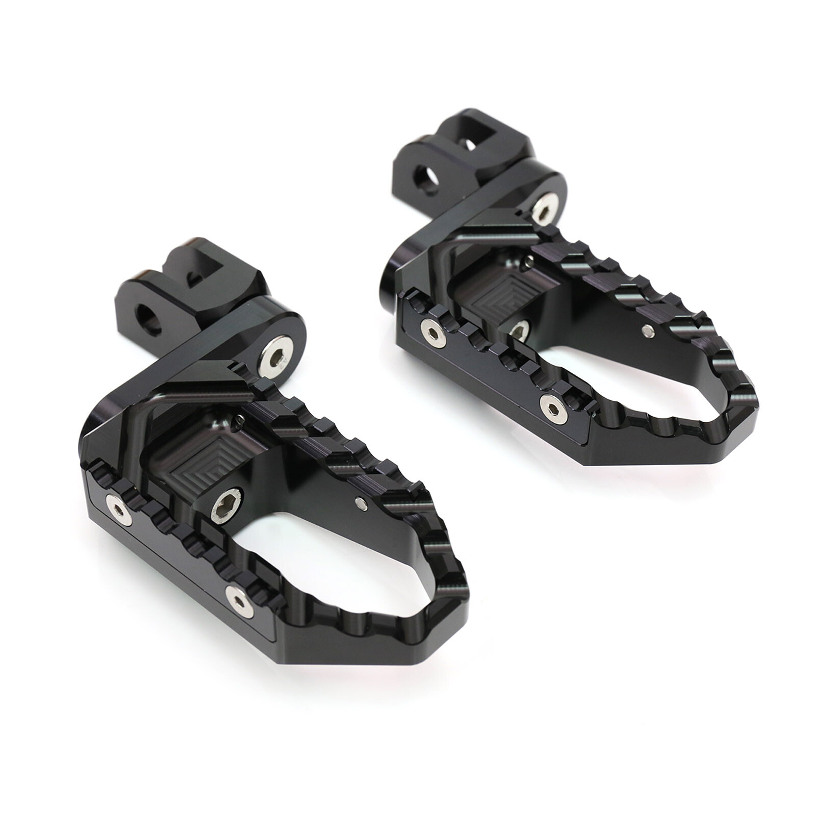 Black TRC 40mm Lower Front Wide Footpegs For Triumph