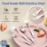 12 Pieces Stainless Steel Toddler Forks Set Kids Forks - Food Grade Kids Silverware Set Children Safe Small Forks Mirror Polished Sturdy and Durable Dishwasher Safe