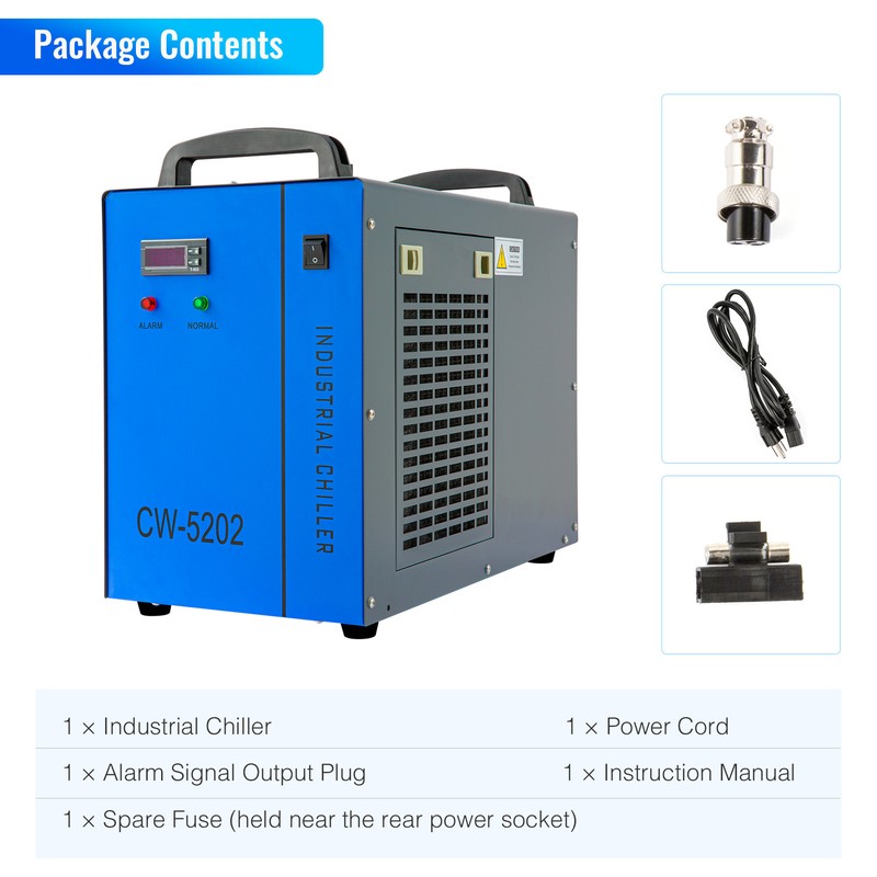 OMTech CW-3000 CW-5200 CW-5202 CW-6000 Water Chiller for CO2 Laser Engraver