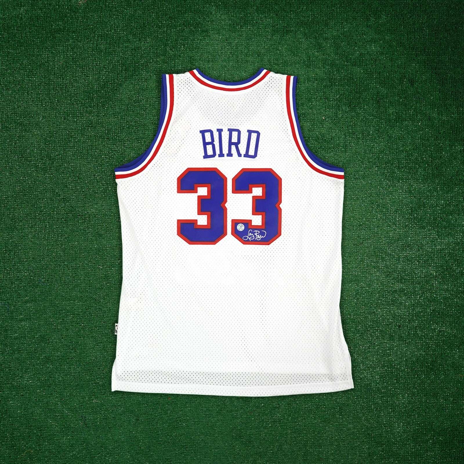 激レア NBA 1991年 ALL-STAR バーナード・キング ユニフォーム Larry Bird signed Adidas 1991 NBA All Star East White