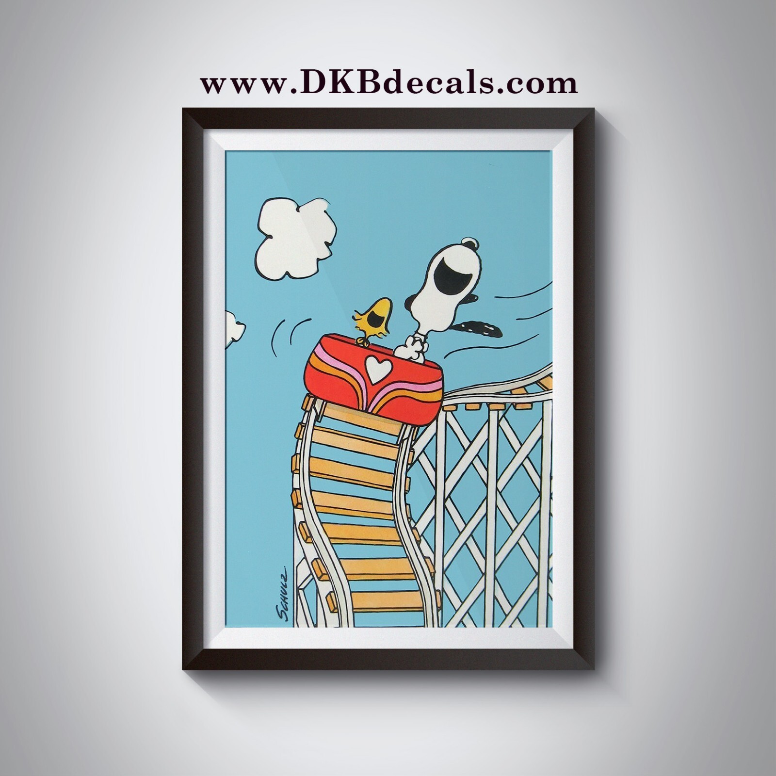 Andre×SNOOPY ポスター Snoopy & Woodstock on Red House (Special edition) — Mr.A