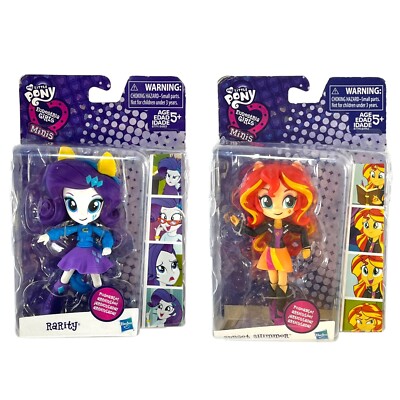 My Little Pony Equestria Girls Minis Pep Rally Sunset Shimmer & Rarity Doll Lot