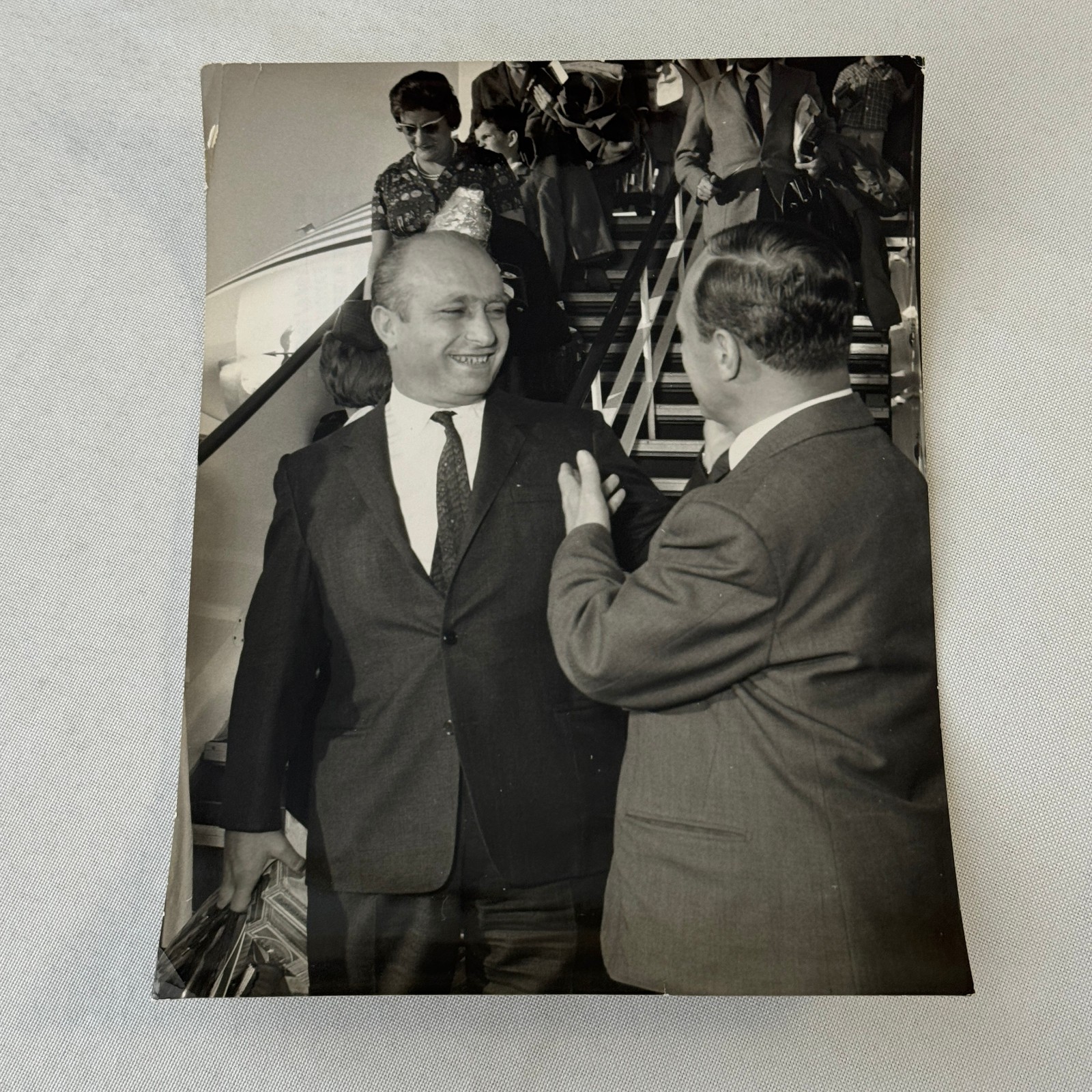 Juan Manuel Fangio Racing Driver Press Photo Photograph Print Vintage Italian