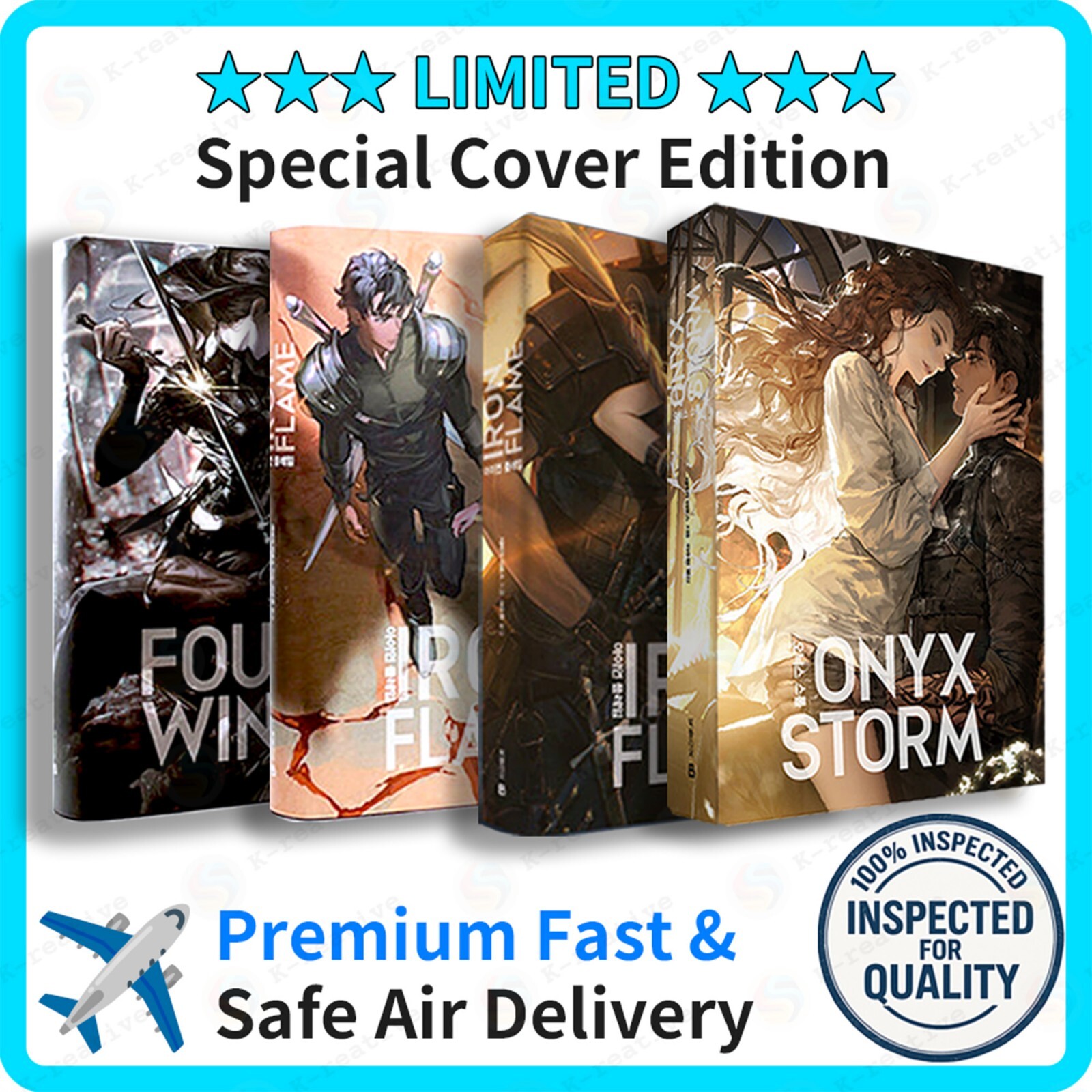 Fourth Wing, Iron Flame, Onyx Storm セット Fourth Wing + Iron Flame 1, 2 + Onyx Storm 1 (Korean) Set