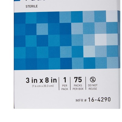 McKesson Sterile Non-Adherent Dressing Rectangle 3 x 8" 16-4290 75 per Box