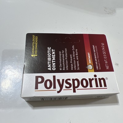 Polysporin First Aid Topical Antibiotic Ointment for Infection 07/2023 Exp