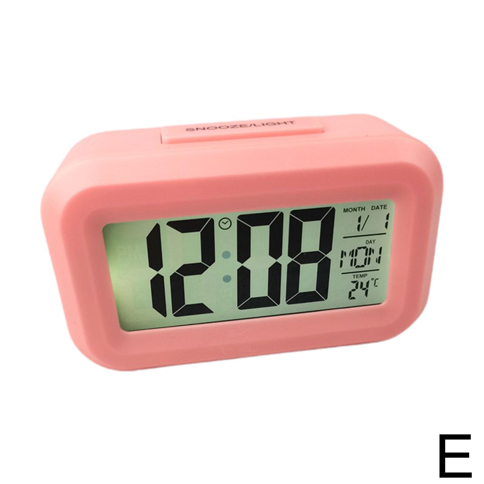 Digital Display Alarm Clock Battery Operated Snooze Design Night ColorsUS.