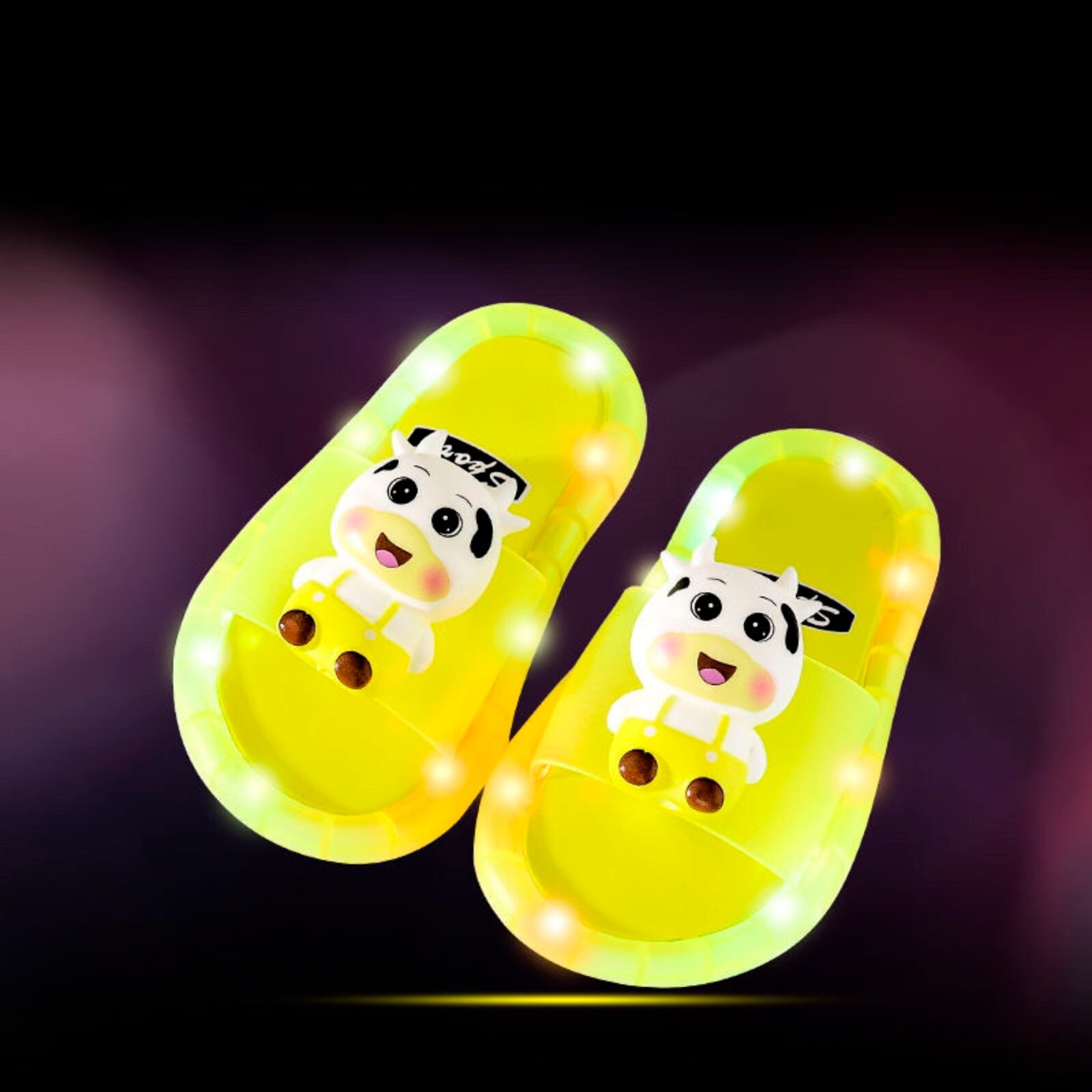 Hot Led Luminous Slippers Latest Sandals Designs For Kids Children PVC Jelly