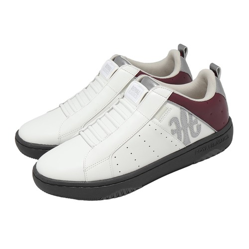 Royal Elastics Icon 2.0 White Dark Red Silver Men Casual Slip On Shoe 006561-017