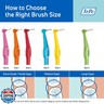 TePe Interdental Brush Angle, Angled Dental Brush for Teeth Cleaning, Pack of 25, 0.8 mm, Large Gaps, Green, Size 5