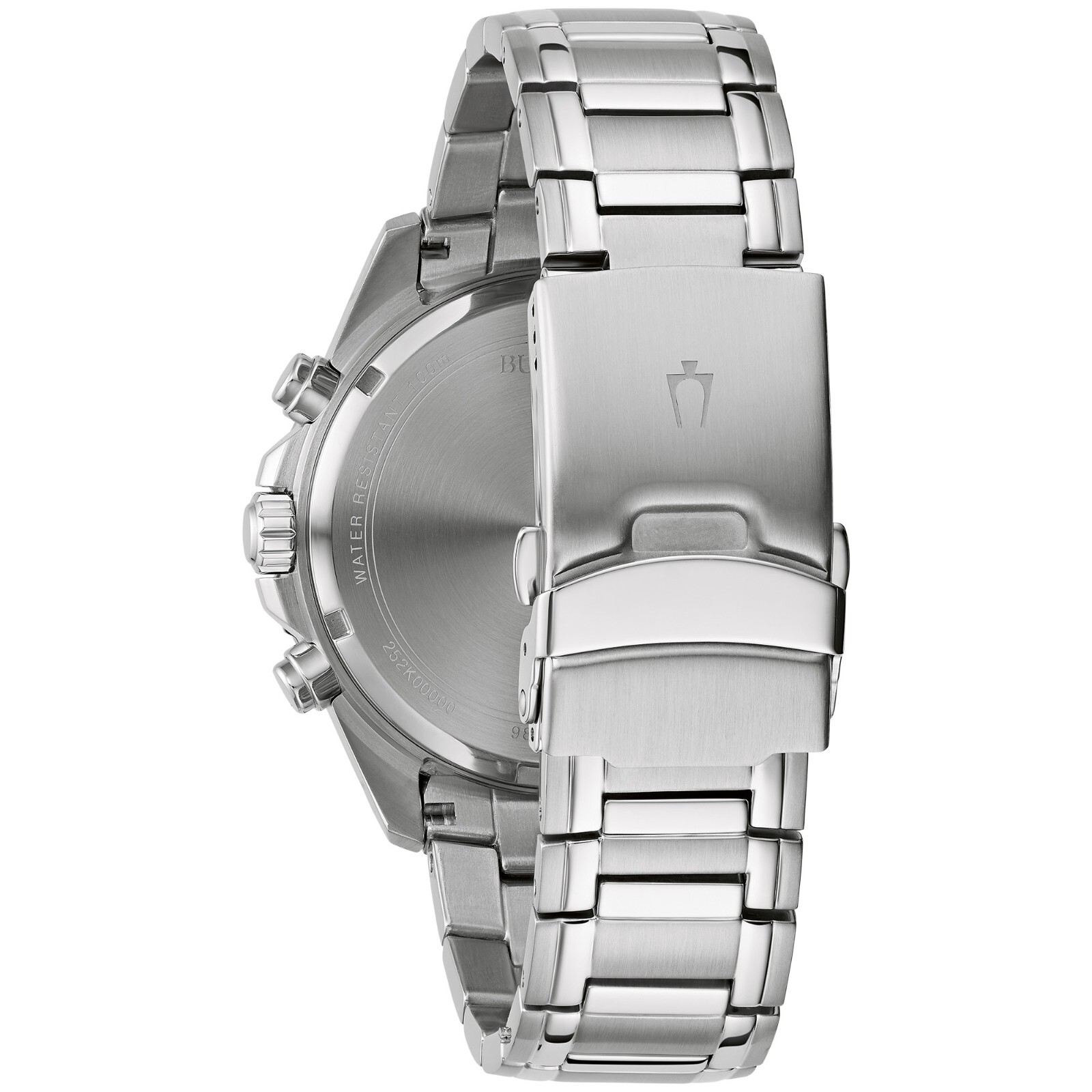 Pre-owned Bulova Men's Marine Star Chronograph Calendar Quartz Silver Watch 45 Mm 98b395