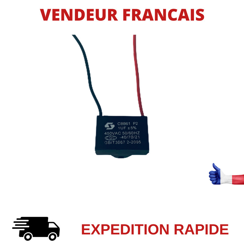 Cbb61 1uf 450 Vac Condensateur De Demarrage Moteur